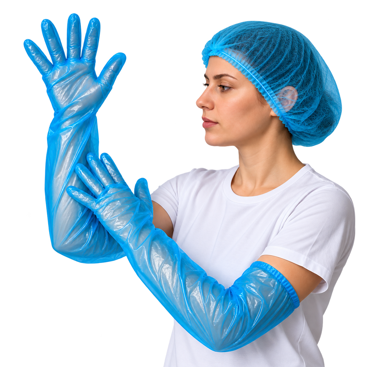Profissional-ajustando-luvas-azuis
